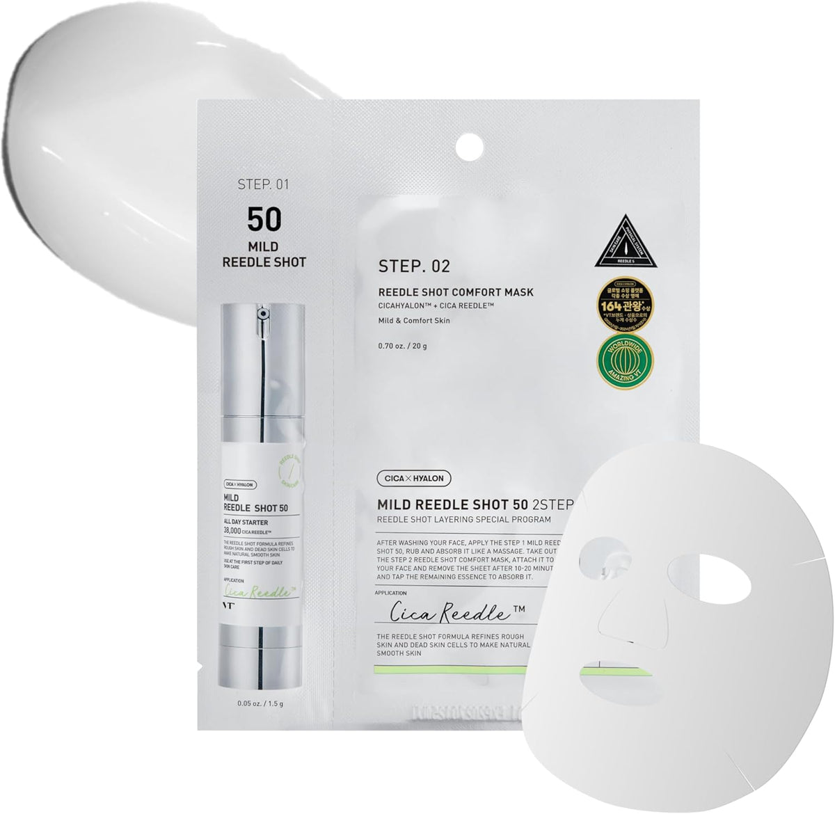 VT Cosmetics Reedle Shot 50 Mild 2 Step Mask 20g – Buy Online in Bangladesh from Gotimoy.com