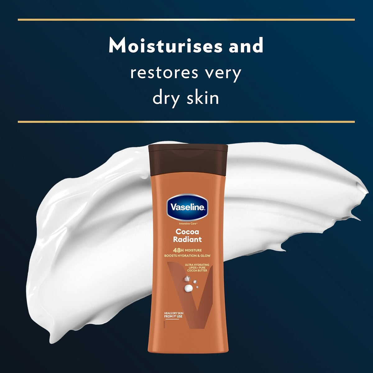 Vaseline (UK/Poland) Intensive Care Cocoa Radiant Body Lotion Medium Size 400ml – Buy Online in Bangladesh from Gotimoy.com