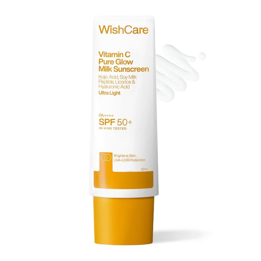 WishCare Vitamin C Pure Glow Milk Sunscreen SPF50 50g