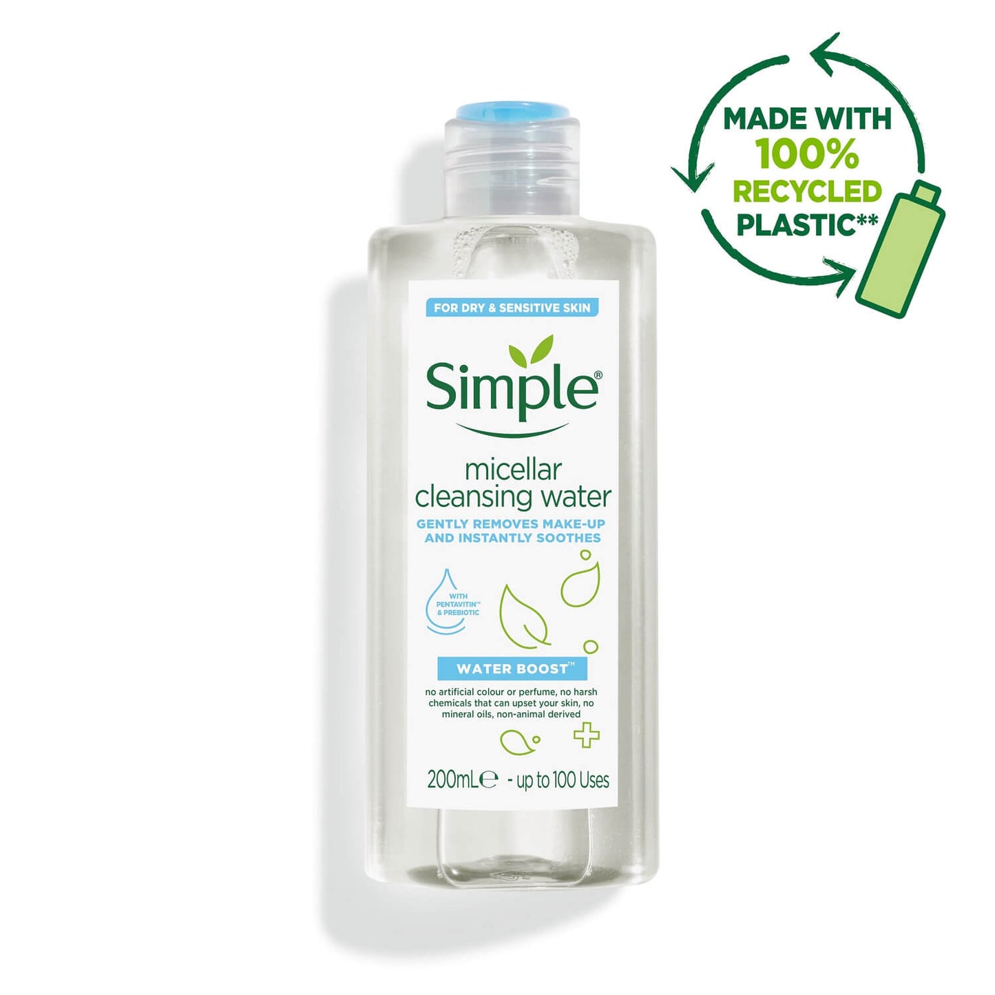 Simple (UK/Poland) Water Boost Cleansing Micellar Water For Dry & Sensitive Skin 200ml