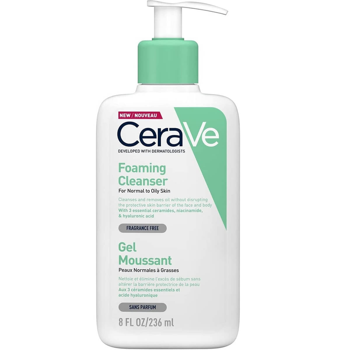 CeraVe (UK/France) Foaming Cleanser For Normal To Oily Skin 236ml