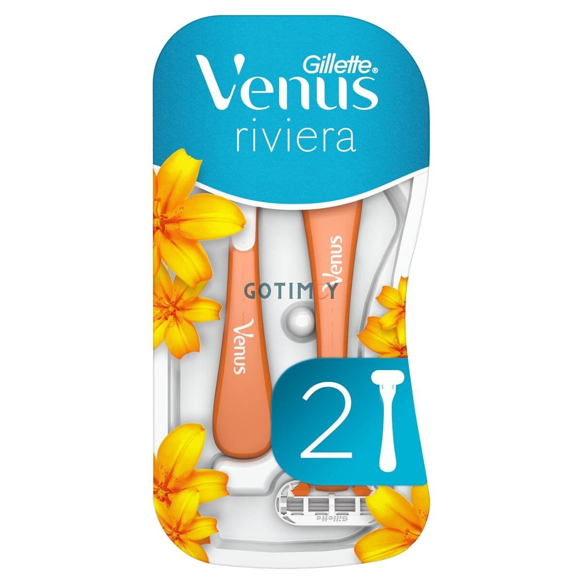 Gillette (EU/Germany) Venus Riviera 3 Blades Disposable Razors For Women 2 Pack