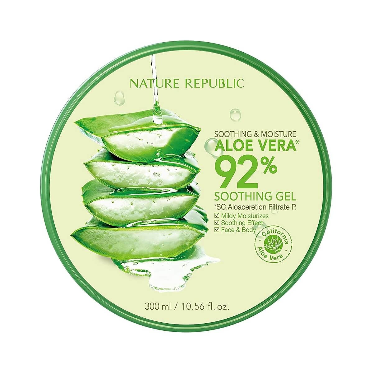 Nature Republic (Official) Soothing & Moisture Aloe Vera Gel 92% Soothing Gel 300ml